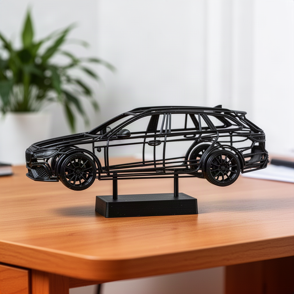 Line-Art Car Sculpture